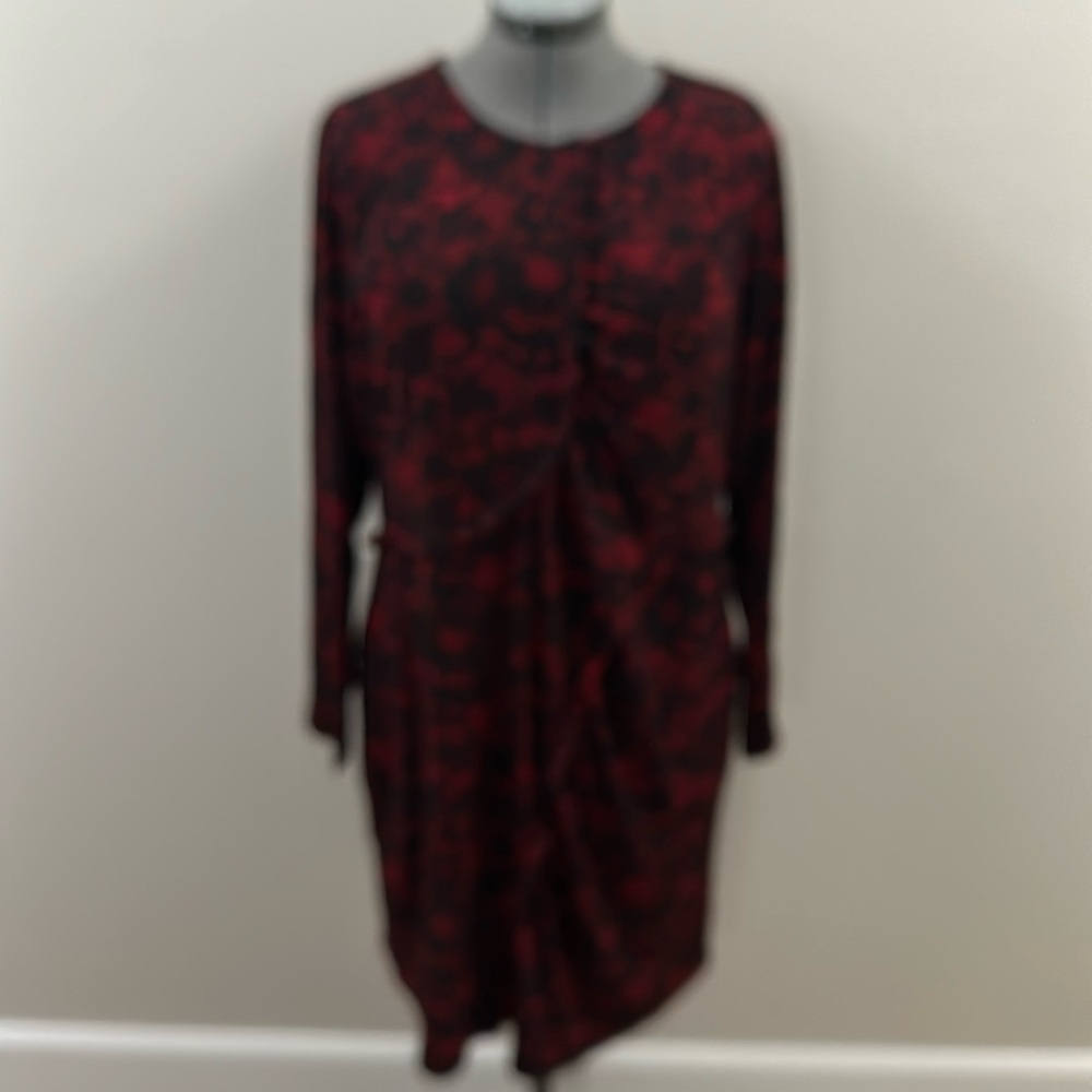 Michael Kors Black & Red Lace Print Dress